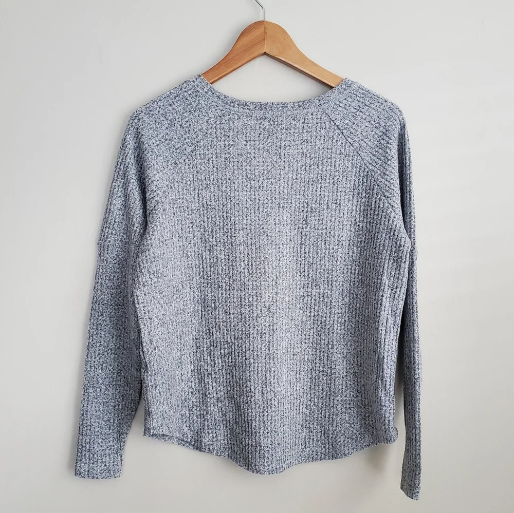 Nordstrom Sweet Romeo Top Thermal Sweater Long Sleeve Gray Size Small‎ NWT